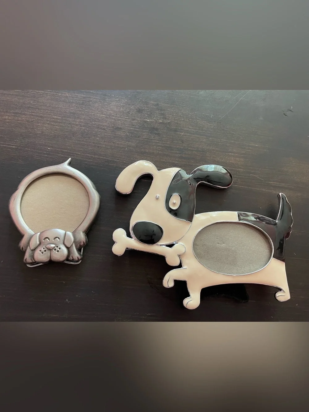 🐶Dog Shaped Photo Frames🐶 Black, White & Silver🐶